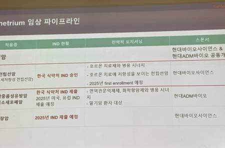 현대ADM "연내 '페니트리움' 췌장암 임상시험계획 제출 예정”