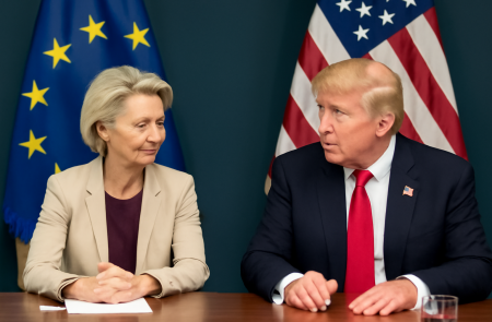 EU 수장, 미-유럽 무역 합의 옹호 "무역 전쟁은 러·중에 유리"