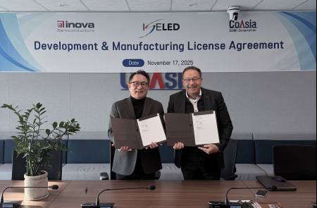 코아시아세미, 독일 이노바와 'ISELED' 웨이퍼 라이선스 체결…"삼성 파운드리서 생산"