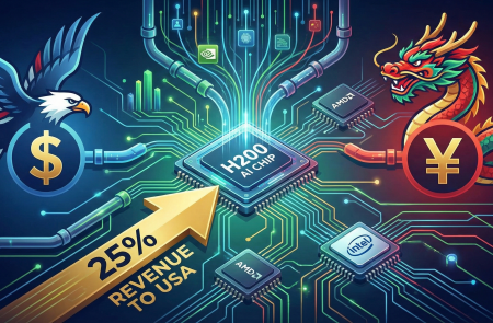 트럼프, 中에 엔비디아 H200 칩 판매 허용…매출 25% 미국 귀속
