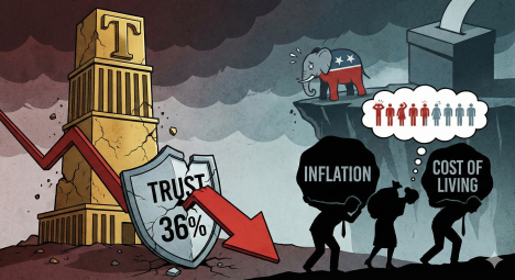 트럼프 경제정책 신뢰도 36% 기록…재집권 후 최악의 성적표