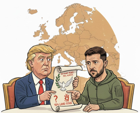 트럼프 미 대통령 “우크라 전쟁 종전안에 유럽 국가들이 관여하는 안보 합의 담길 것”