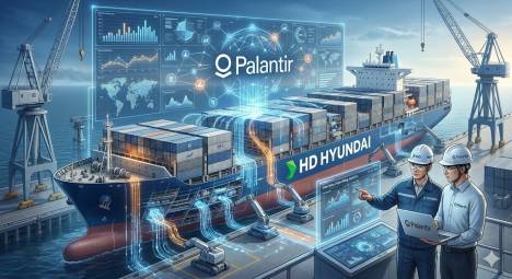 팔란티어-HD현대, ‘미래형 조선소’ 구축 위한 소프트웨어 공급계약 체결