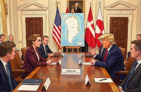 트럼프, 그린란드 병합 향한 '전술적 후퇴'… 관세 유예 및 무력 사용 배제 천명