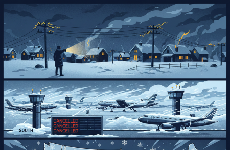 美 대규모 겨울폭풍에 피해 속출…2억명 이상 영향권