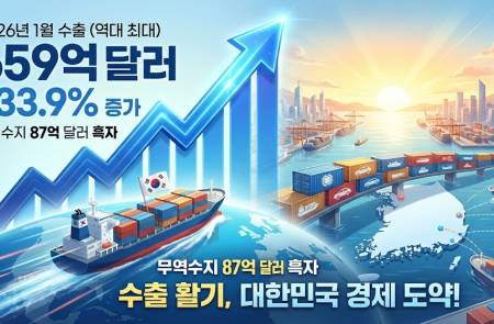 관세청, 1월 수출 659억달러 달성… 전년비 33.9% 증가