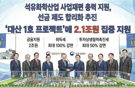 정부, '대산 1호' 석화 사업재편에 2.1조원 투입…금융·세제 '파격 지원'