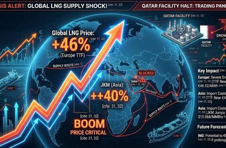 카타르 LNG 시설 가동 중단에 아시아·유럽 천연가스 가격 '폭등'