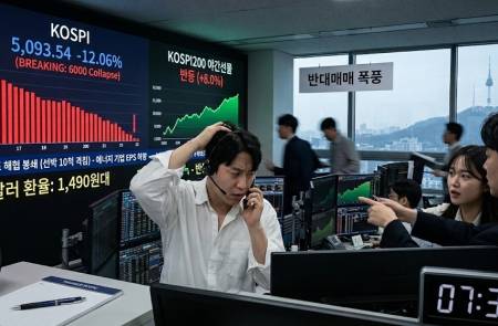 [인사이트] 코스피 5,000선 위협… '반대매매 폭풍'과 '야간선물 반등'의 기로