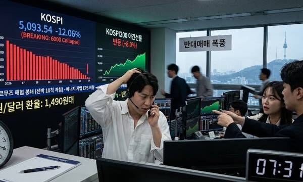  코스피 5,000선 위협… '반대매매 폭풍'과 '야간선물 반등'의 기로