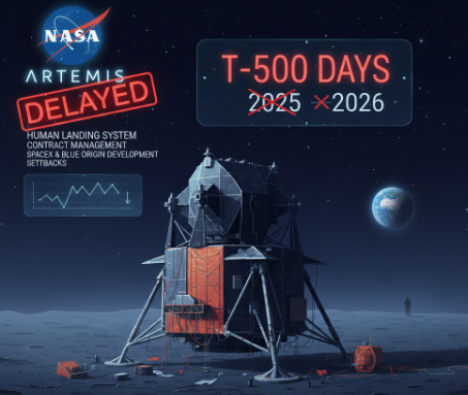 NASA 달 착륙 프로젝트 '아르테미스' 적신호..스페이스X·블루오리진 개발 지연 여파