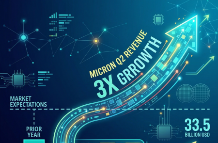 마이크론 2분기 매출 238억달러 기록…전년比 3배 성장하며 시장 예상치 상회