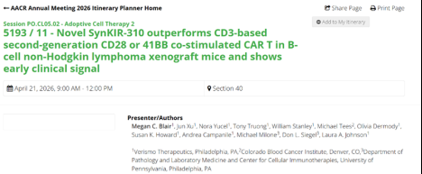  HLB이노베이션 베리스모, 차세대 CAR-T 전임상 연구결과 발표