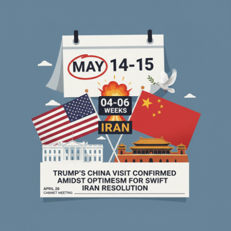 트럼프, 5월 14~15일 방중 확정…백악관 "이란전 4~6주 예상" 종전 시사