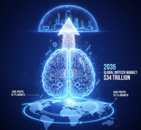 AI 품은 글로벌 생명공학 시장, 2035년 34조원대 거대 산업으로 뜬다