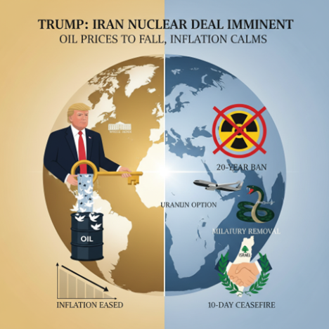 트럼프 "이란과 핵 합의 임박…타결 시 유가·물가 하락해 인플레이션 진정될 것"