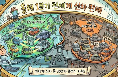 미·이란 전쟁에 따른 에너지 가격 폭등에 1분기 전기차·PHEV 시장점유율 30% 점유