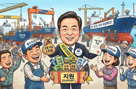 김정관 산업부 장관, 기자재·중소조선업계 지원을 위한 3가지 정책 제시
