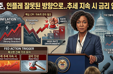 美 연준 쿡 이사 "인플레 잘못된 방향으로..추세 지속 시 금리 인상"