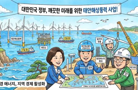 기후부, 태안해상풍력 민관 공동개발 추진… 35만가구 전력 사용량 확보 계획