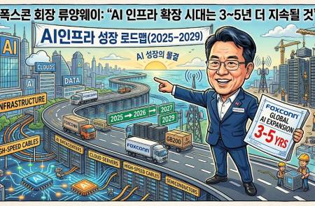 류양웨이 폭스콘 회장 “AI 인프라 수요 향후 3~5년간 더 커질 것”… AI 거품론 불식